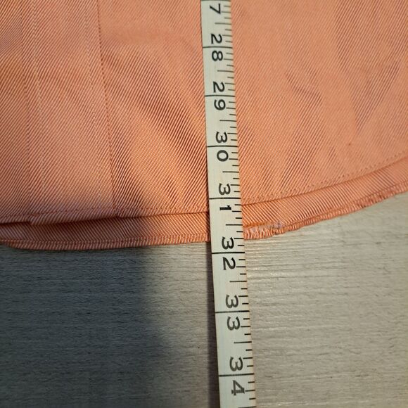 Stafford Men's Size 16 32/33 Shirt Long Sleeve Button Down Wrinkle Free Orange - Picture 10 of 10